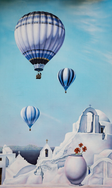Peinture intitulée "Mykonos" par Richard Murrin, Œuvre d'art originale, Autre