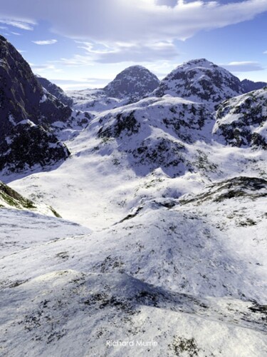 Digital Arts titled "Digital alpine" by Richard Murrin, Original Artwork, Digital Painting