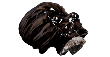 Sculpture intitulée "Skull" par Richard Orlinski, Œuvre d'art originale, Résine