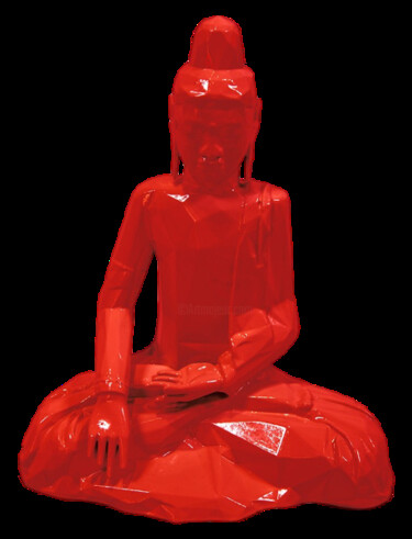 Скульптура под названием "Buddha" - Richard Orlinski, Подлинное произведение искусства, Смола