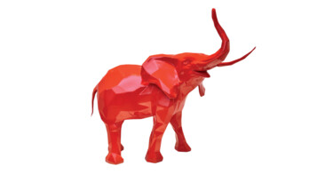 雕塑 标题为“Elephant” 由Richard Orlinski, 原创艺术品, 树脂