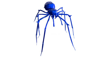Γλυπτική με τίτλο "Blue Spider" από Richard Orlinski, Αυθεντικά έργα τέχνης, Ρητίνη