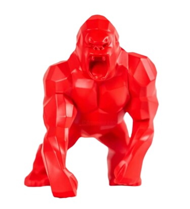 Sculptuur getiteld "Kong Origin" door Richard Orlinski, Origineel Kunstwerk, Hars