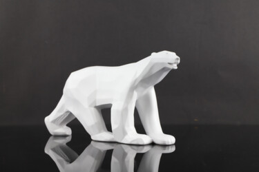 Skulptur mit dem Titel "Polar Bear - Pompon…" von Richard Orlinski, Original-Kunstwerk, Harz