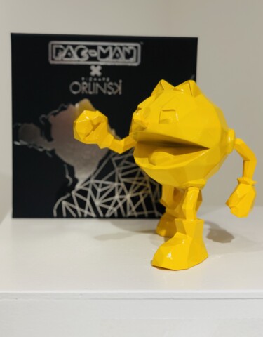Σκίτσο με τίτλο "Pac Man Yellow" από Richard Orlinski, Αυθεντικά έργα τέχνης