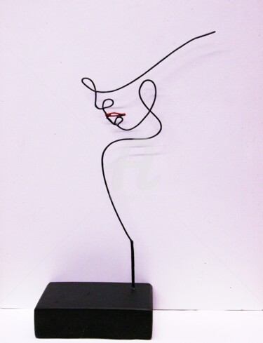 Escultura titulada "Coup de vent" por Richard Paquette, Obra de arte original, Metales