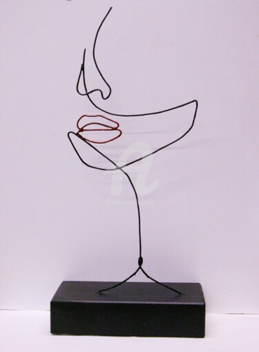 Sculpture titled "Lèvres pulpeuses" by Richard Paquette, Original Artwork, Metals