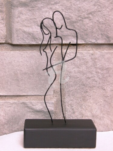 Escultura titulada "Le couple" por Richard Paquette, Obra de arte original, Metales