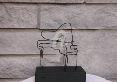 Escultura titulada "Piano psychédélique" por Richard Paquette, Obra de arte original, Metales