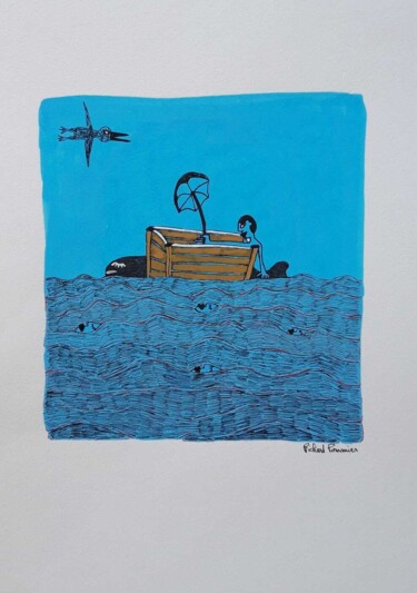 Pintura intitulada "La Mer 11" por Richard Pommier, Obras de arte originais, Acrílico