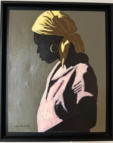 Schilderij getiteld "Tableau Claude DAMB…" door Richard Rauber, Origineel Kunstwerk, Acryl Gemonteerd op Frame voor houten b…