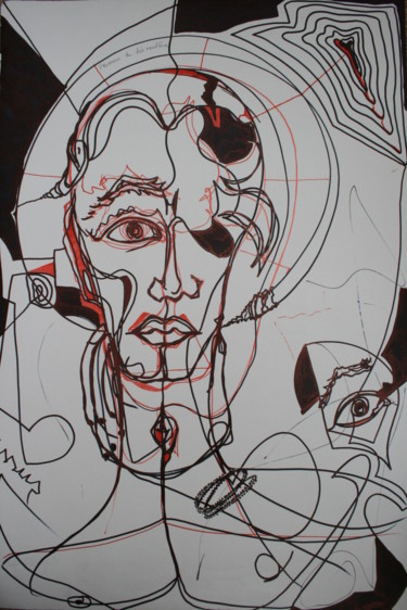 Drawing titled "Processus-2" by Richard Savic, Original Artwork