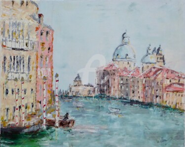 Peinture intitulée "Grand Canal Venise" par Richard Walter, Œuvre d'art originale, Huile