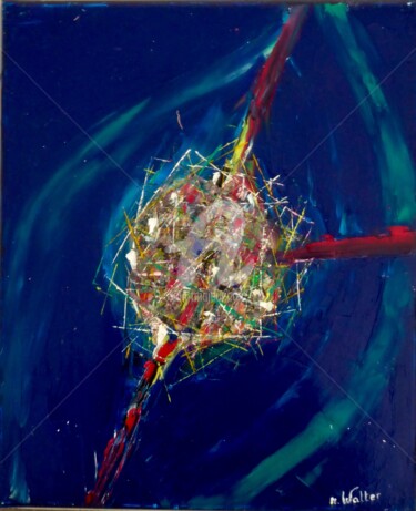 Peinture intitulée "Expression spatiale" par Richard Walter, Œuvre d'art originale, Huile