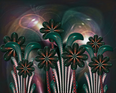 Digital Arts titled "Garden Party" by Richard Dodds, Original Artwork, Digital Painting