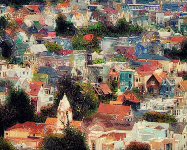 Digital Arts titled "Noe Valley" by Richard Dodds, Original Artwork