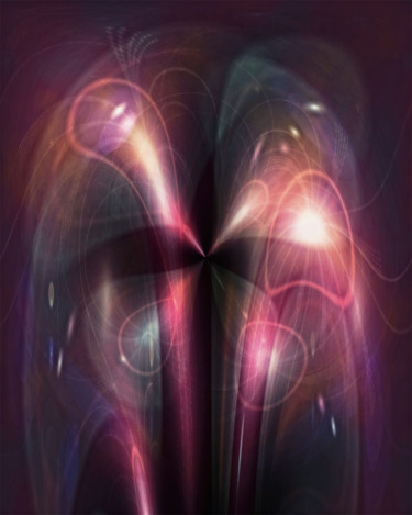 Цифровое искусство под названием "Light Flare Flower" - Richard Dodds, Подлинное произведение искусства, 2D Цифровая Работа