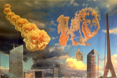 Malerei mit dem Titel "" 7 roses "" von Richard Magan Ac, Original-Kunstwerk, Fotomontage