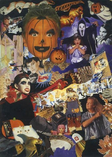 Painting titled "HALLOWEEN" by Therese Richard, Original Artwork