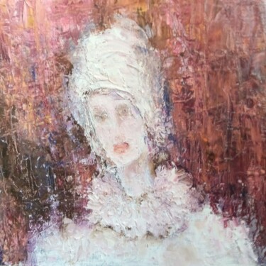 Painting titled "Collerette" by Corine Richaud, Original Artwork, Oil