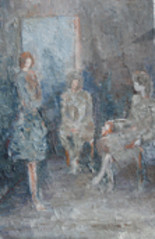 Malerei mit dem Titel "salon" von Corine Richaud, Original-Kunstwerk