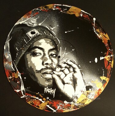 Schilderij getiteld "Nas" door Ricky 400ml, Origineel Kunstwerk, Acryl
