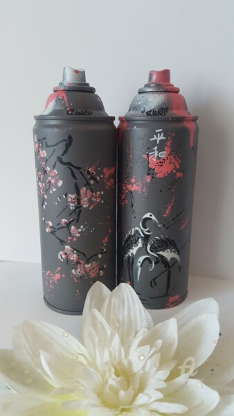 Peinture intitulée "JapanInspiration" par Ricky 400ml, Œuvre d'art originale, Acrylique