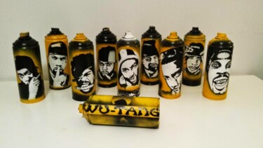 Painting titled "Wu tang Cans" by Ricky 400ml, Original Artwork, Acrylic