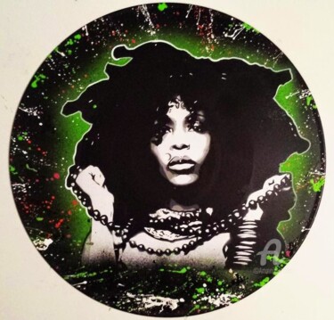 Peinture intitulée "Erykah Badu" par Ricky 400ml, Œuvre d'art originale, Acrylique