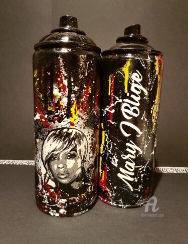 Painting titled "Mary J Blige" by Ricky 400ml, Original Artwork