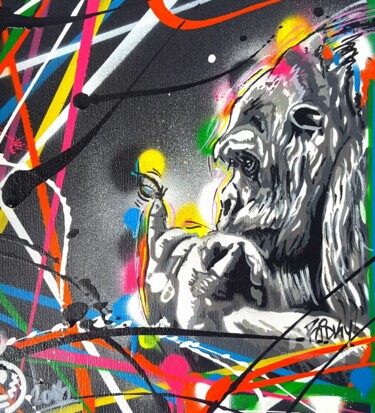 Pittura intitolato "Gorilla" da Ricky 400ml, Opera d'arte originale, Acrilico
