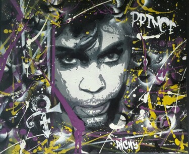 Painting titled "Prince purple" by Ricky 400ml, Original Artwork, Acrylic