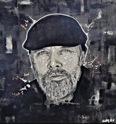 Schilderij getiteld "Lars Ulrich ( metal…" door Ricky 400ml, Origineel Kunstwerk, Acryl