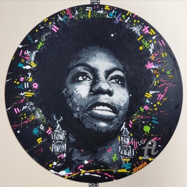 Картина под названием "Nina Simone" - Ricky 400ml, Подлинное произведение искусства, Акрил