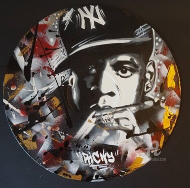 Peinture intitulée "Jay Z" par Ricky 400ml, Œuvre d'art originale, Acrylique