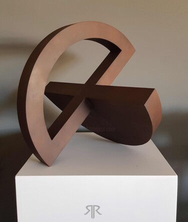 Escultura intitulada "Equilibrio abstracto" por Ricky Reese, Obras de arte originais, Aço inoxidável