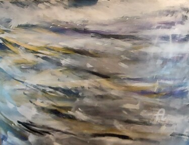 Painting titled "Go with the flow" by Richard Ward, Original Artwork, Acrylic