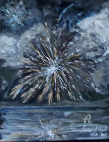 Pittura intitolato "Fireworks" da Richard Ward, Opera d'arte originale, Acrilico