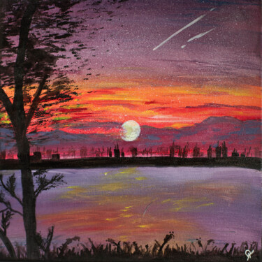 Peinture intitulée "The aurora" par Riddhi Padmanabhuni, Œuvre d'art originale, Acrylique Monté sur Châssis en bois