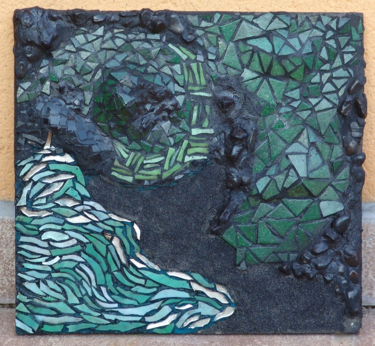Rzeźba zatytułowany „Caldera de Taburien…” autorstwa Riegas, Oryginalna praca, Mozaika