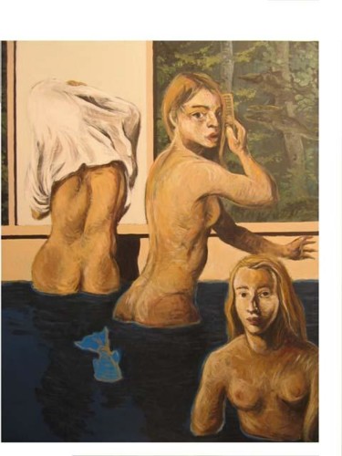 Peinture intitulée "les baigneuses de L…" par Jean Laurent Rieth, Œuvre d'art originale
