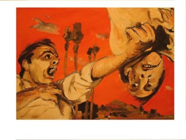 Painting titled "boxing hollywood" by Jean Laurent Rieth, Original Artwork