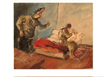 Peinture intitulée "le poison" par Jean Laurent Rieth, Œuvre d'art originale
