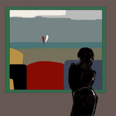 Arts numériques intitulée "Andaluza a la venta…" par Guy Rieutort, Œuvre d'art originale, Peinture numérique