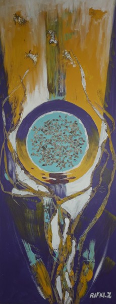 Pittura intitolato "The sharing." da Zakaria Rifki, Opera d'arte originale, Acrilico