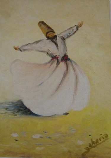 Peinture intitulée "The Mystic" par Zakaria Rifki, Œuvre d'art originale, Huile