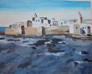 Pintura intitulada "The seaside" por Zakaria Rifki, Obras de arte originais, Acrílico