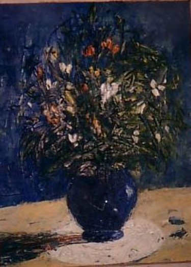 Pittura intitolato "Flowers" da Zakaria Rifki, Opera d'arte originale, Olio