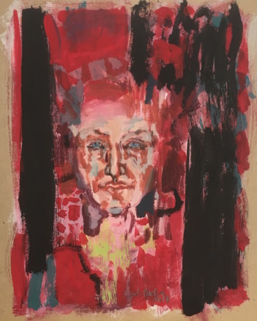 Schilderij getiteld "Portrait" door Pascale Rigat-Esselin, Origineel Kunstwerk