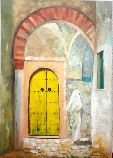 Painting titled "Feh al Anbar" by Rihab Bader, Original Artwork, Oil